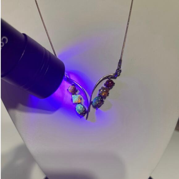 Vintage Sterling Silver Classic Baltic Cognac, Green, Yellow Amber Necklace - Picture 6 of 10